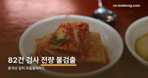 중국산 김치 포름알데히드 정리 썸네일