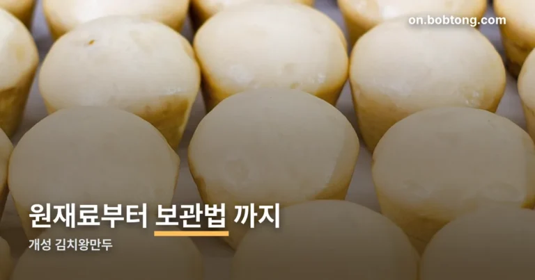 개성 김치왕만두 정리 썸네일