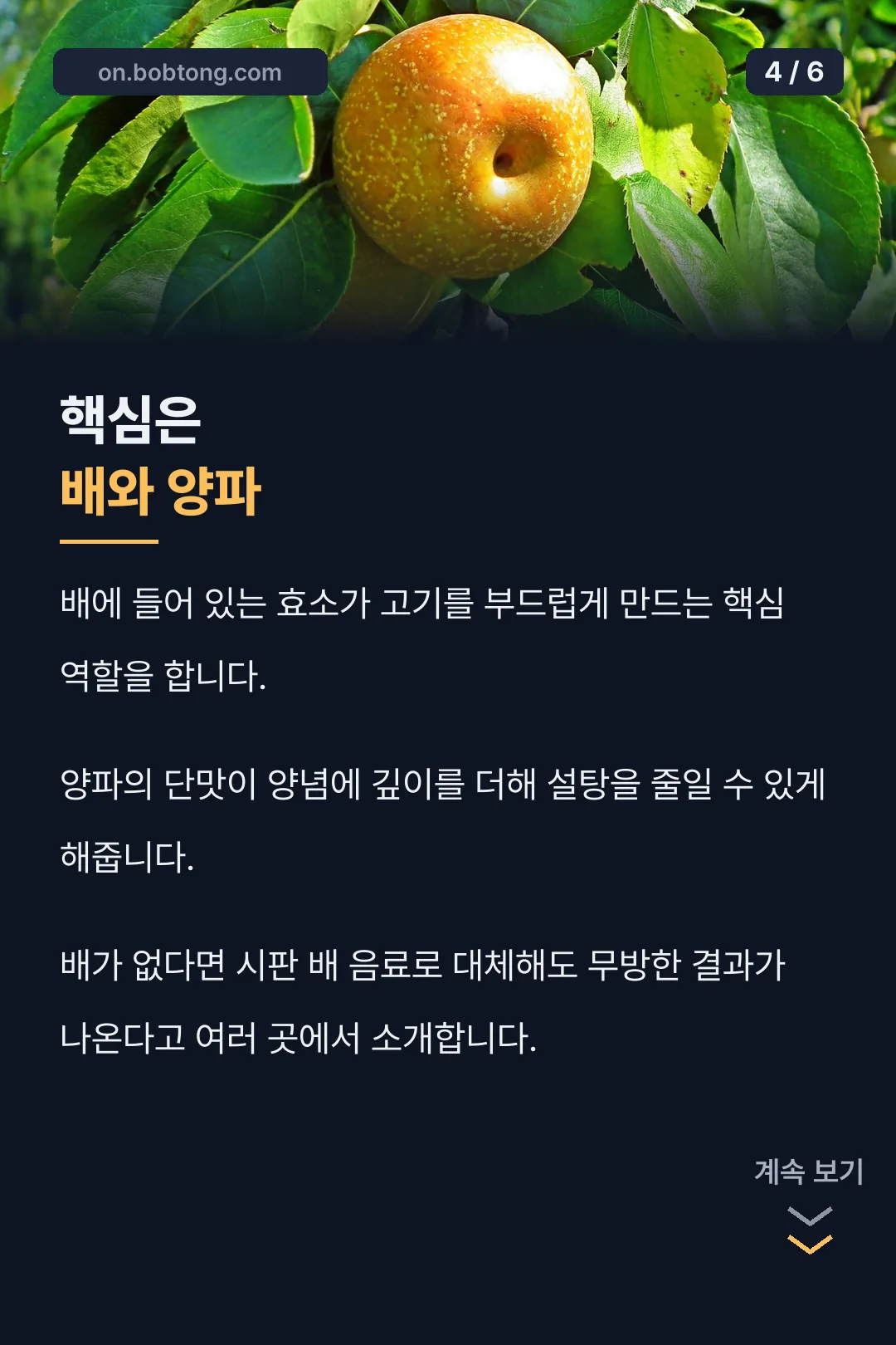 배와 양파 핵심