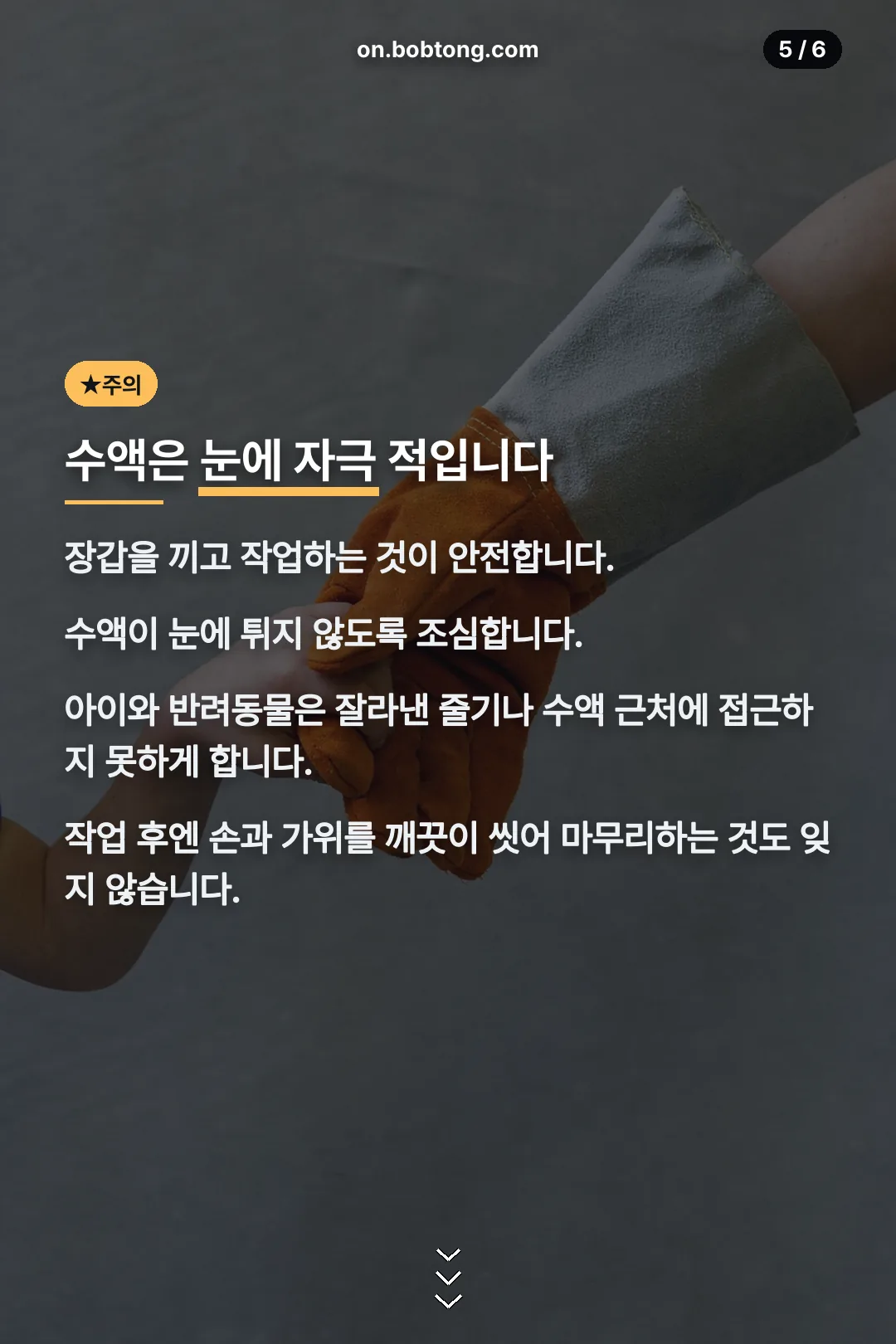 수액 안전 주의